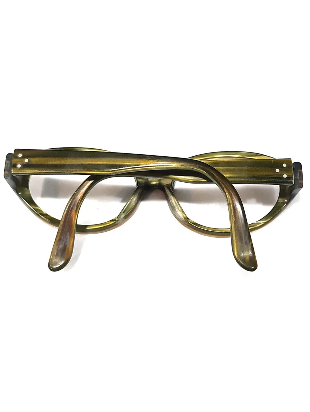 Beausoleil Paris 407 Vintage Small Brown Olive Oval Sunglasses Frame France